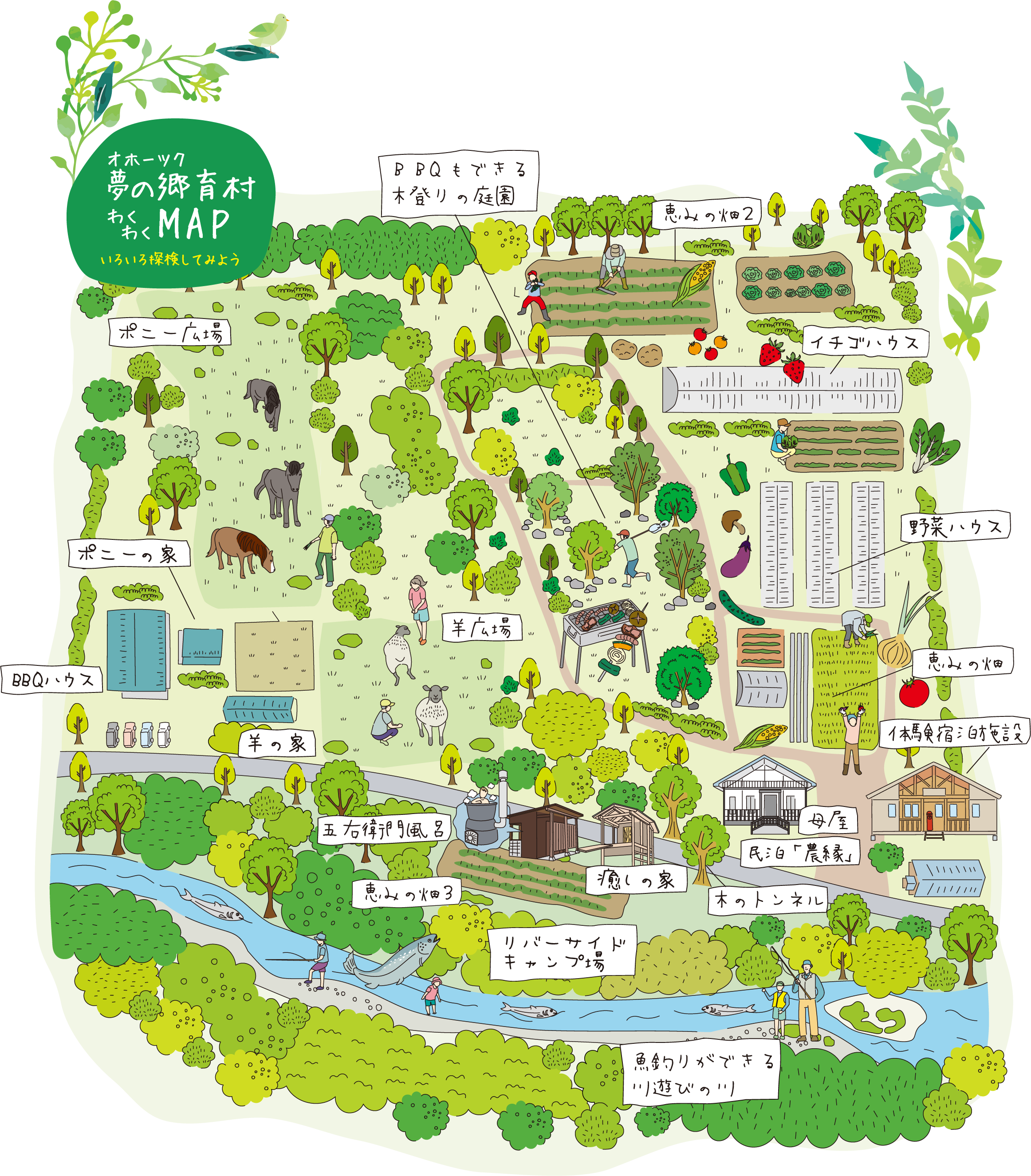オホーツク夢の郷育村わくわくMAP